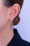 Dainty Four Claws Stud Cuff Earrings for Women Ear Cuffs