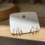Dainty Four Claws Stud Cuff Earrings for Women Ear Cuffs