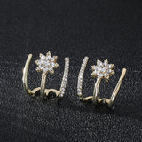 Crystal Stud Earrings Dainty Women Girls Party Wedding Jewelry