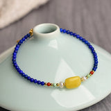 Lapis Lazuli Stone Bead Bracelets for Women Girls