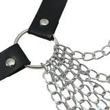 Leather Belt with Chains Body Harness Waist Goth Strap
