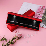 LED Light Long Necklace Jewelry Display Box