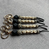 Leopard Print Silicone Beaded MAMA Keychain Bag Pendant Gift for Mom Sister