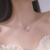925 Silver Moon & Star Necklace Set for Women