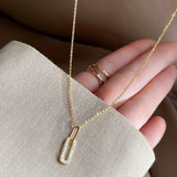 Geometric Rectangle Choker Silver 925 Necklace for Women's