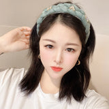 Satin High Cranial Top Headband with Kenaf Flower