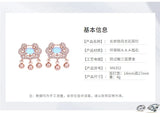Longevity Lock Women's Stud Earrings Safe Ruyi Lock Earrings Sale