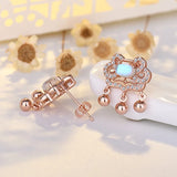 Longevity Lock Women's Stud Earrings Safe Ruyi Lock Earrings Sale