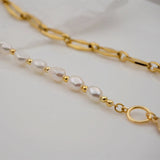 Natural Pearl Pendant Necklace Women Retro Party Jewelry
