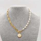 Natural Pearl Pendant Necklace Women Retro Party Jewelry