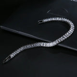 Princess Cut Silver Bracelet Bangle for Women