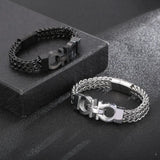 Classic Cuban Chain Men Bracelet Titanium Steel 11mm Width