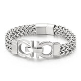 Classic Cuban Chain Men Bracelet Titanium Steel 11mm Width
