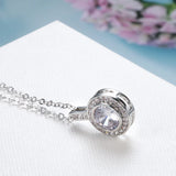 Zircon Pendant Necklace Long Chain Classic Jewelry