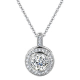 Zircon Pendant Necklace Long Chain Classic Jewelry