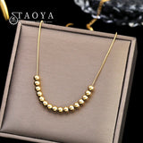 Metal Ball Pendant Stainless Steel Necklace Jewelry Party Accessory