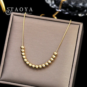 Metal Ball Pendant Stainless Steel Necklace Jewelry Party Accessory