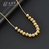 Metal Ball Pendant Stainless Steel Necklace Jewelry Party Accessory