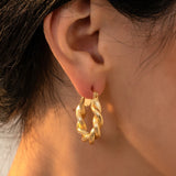 Geometric Hoop Earrings for Women Minimalist Circle Huggie Earring