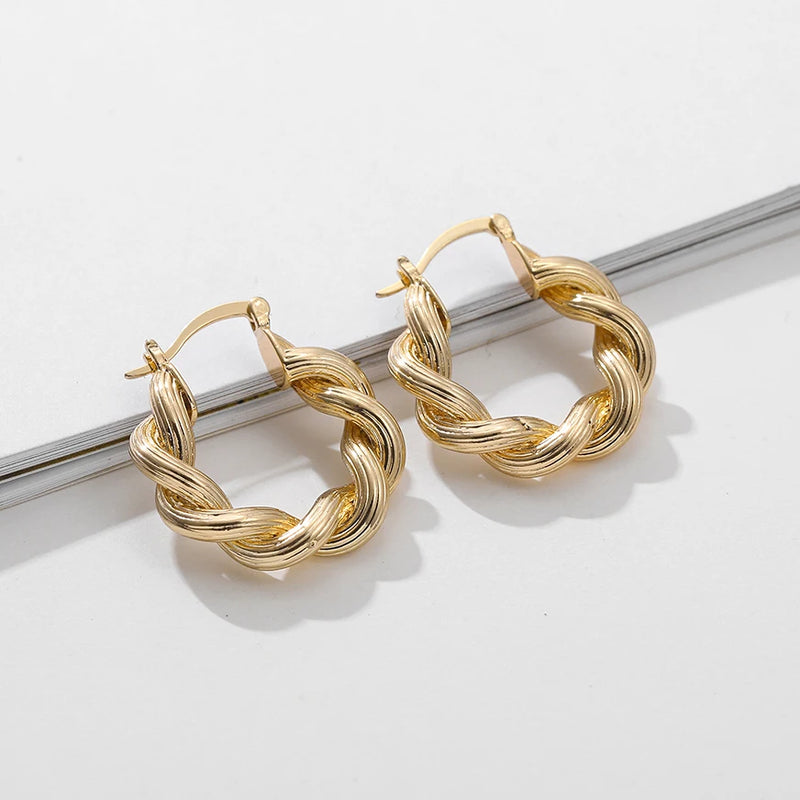 Geometric Hoop Earrings for Women Minimalist Circle Huggie Earring