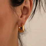 Geometric Hoop Earrings for Women Minimalist Circle Huggie Earring