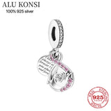 925 Silver MOM Charm Bead for Bracelet DIY Jewelry Gift