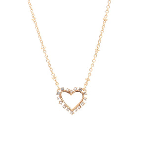 Mother's Heart Crystal Choker Necklace for Women