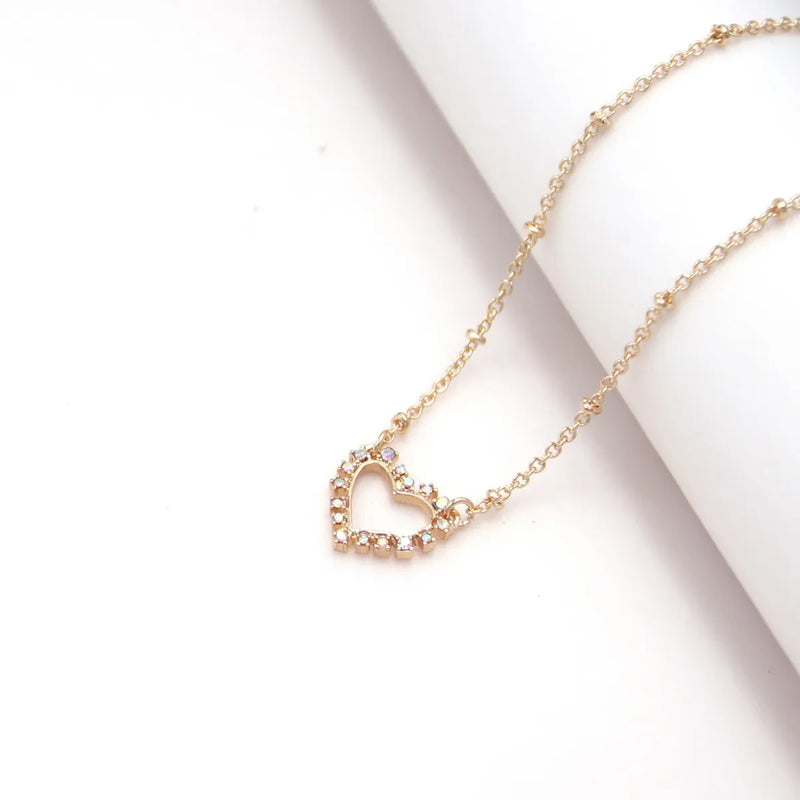 Mother's Heart Crystal Choker Necklace for Women
