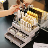 Multi-layer Jewelry Box with Drawer, Desktop Storage, Lipstick Organizer