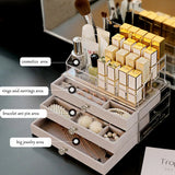 Multi-layer Jewelry Box with Drawer, Desktop Storage, Lipstick Organizer