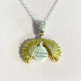 Sunflower Love Bead Pendant Charms Silver 925 Bracelet Necklace DIY