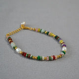 Natural Agate Bracelet For Women Adjustable Casual Jewelry Bracelet