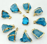 Quartz Crystal Irregular Shape Pendant for DIY Jewelry Making
