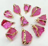 Quartz Crystal Irregular Shape Pendant for DIY Jewelry Making