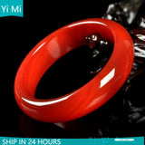 Red Agate Bangle Bracelet Women Jade Jewelry