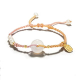 Hetian Jade Pearls Black/Pink Couple Bracelets YBR739