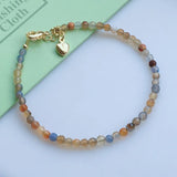 Agate Bead Charm Bracelet for Women Fine Jewelry