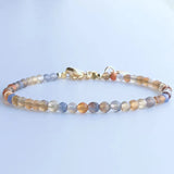 Agate Bead Charm Bracelet for Women Fine Jewelry