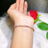 Agate Bead Charm Bracelet for Women Fine Jewelry