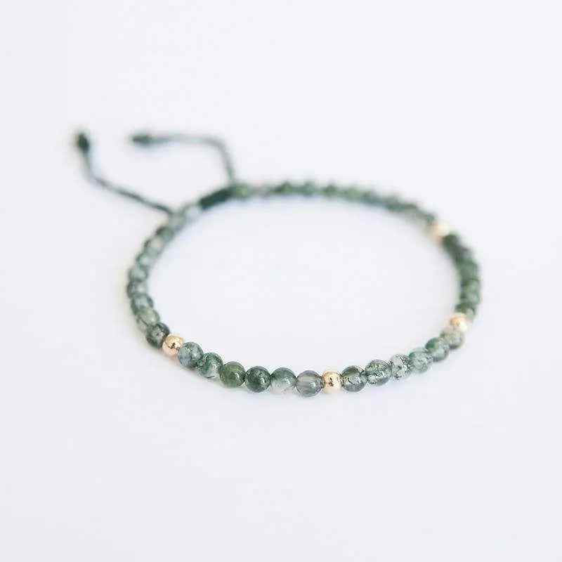 Natural Stone Crystal Beads Bracelets Hand Braided Rope String Jewelry