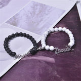 Howlite Beads Bracelet Heart Magnet Couple Bracelets Distance Jewelry