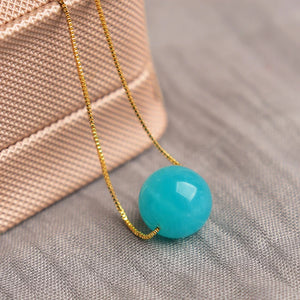 Natural Stone Necklace Real Beads Fine Jewelry Party