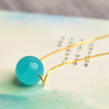 Natural Stone Necklace Real Beads Fine Jewelry Party