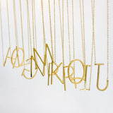Letter Pendant Necklace Stainless Steel Surname Letters Gift