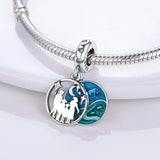Opal Sun Cat Charm for Jewelry Making