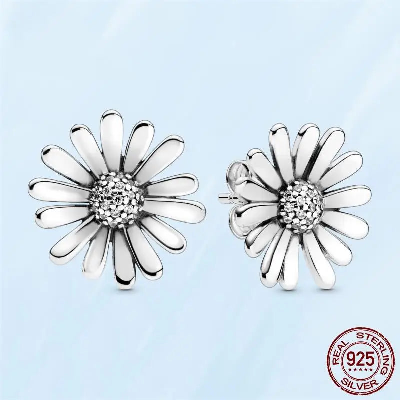 925 Silver Asymmetrical Heart Hoop Earrings for Women