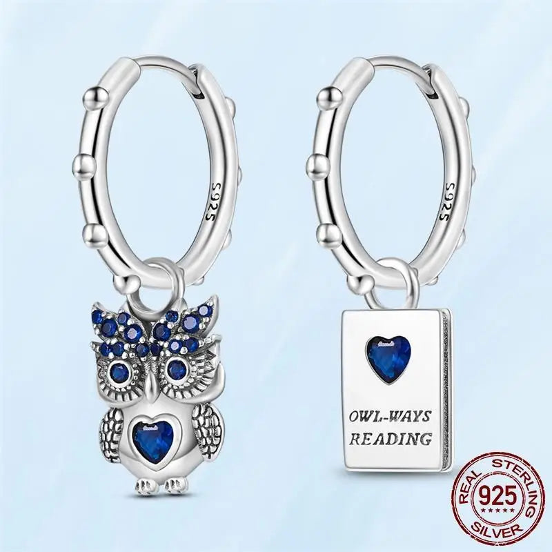 925 Silver Aircraft Camera Earrings Women Jewelry Gift