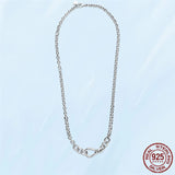 925 Silver Infinity Knot Chain Necklace for Charms