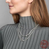 925 Silver Infinity Knot Chain Necklace for Charms