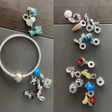 Silver Summer Ocean Series Charms DIY Fine Beads for Bracelet Jewelry